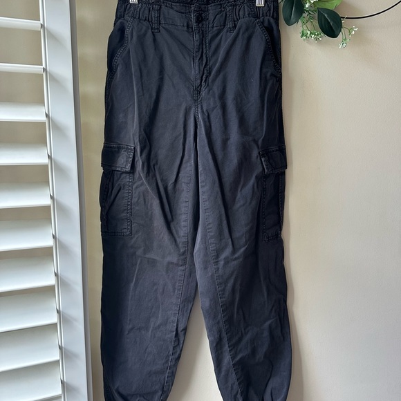 American Eagle Outfitters Pants - American Eagle Outfitters Charcoal Cropped Cargo Pants
